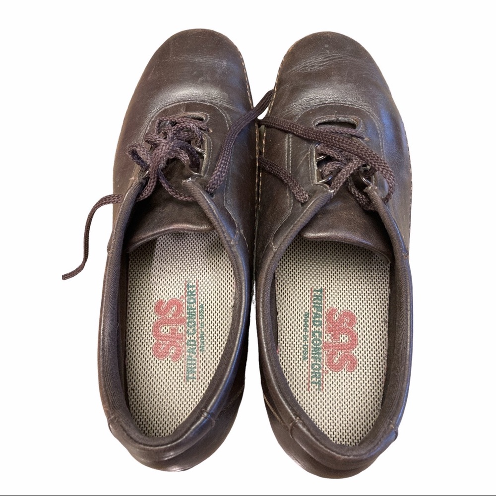 SAS Traveler‎ Size 9M Women’s Brown Leather Lace Up Tripad Comfort Shoes 9 - Picture 3 of 7